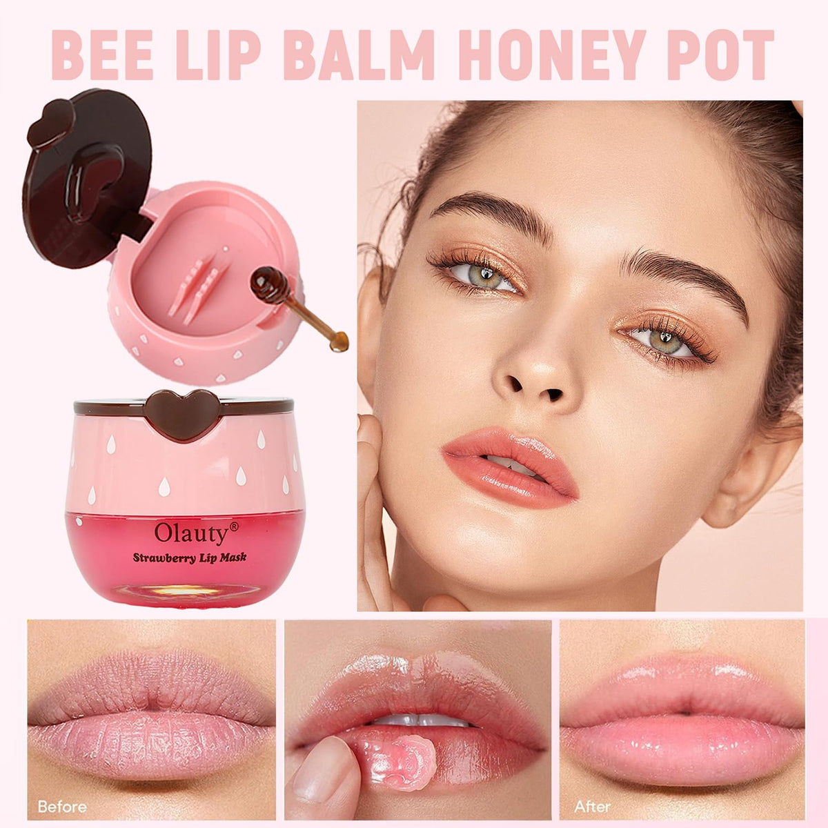 Eakroo honey stick detail displaying applicator in lid for hygienic use