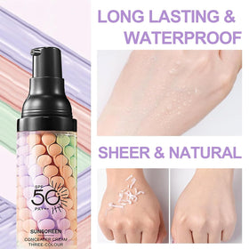 Eakroo primer applied on face outdoors under sunlight to show long-wear oil control