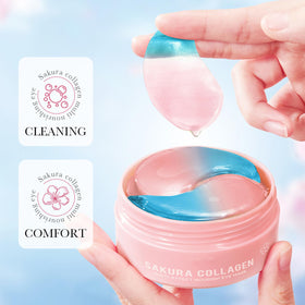 Eakroo patch application on model demonstrating cooling under-eye hydration