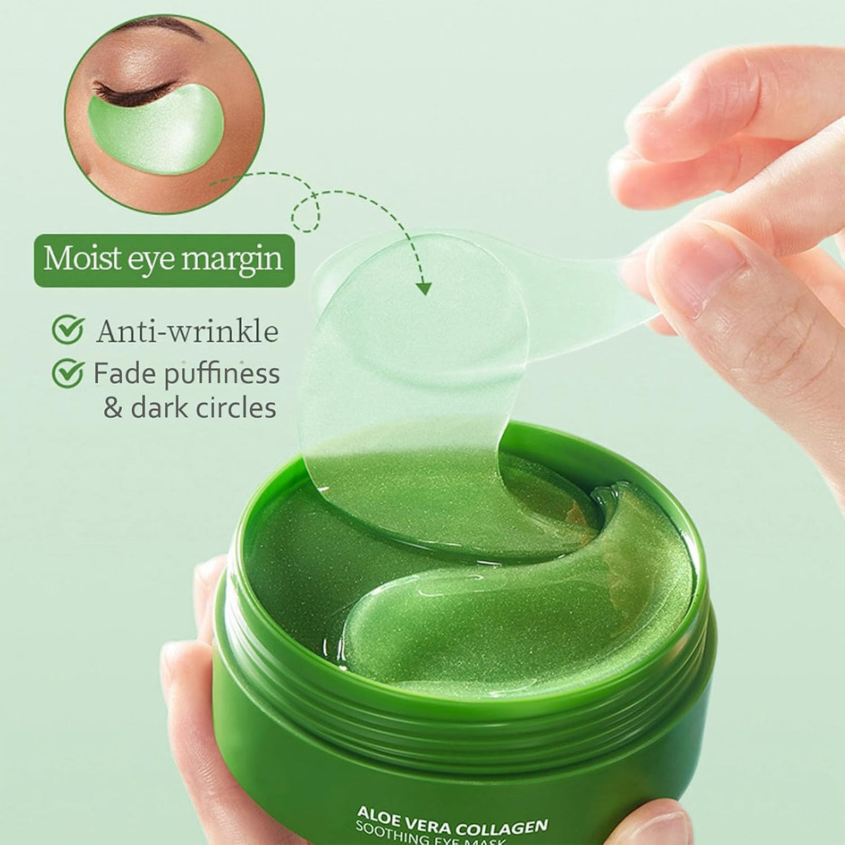 Eakroo close-up texture of gel patch highlighting hydrating formula