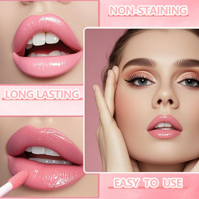 Eakroo applied on lips showing vivid color and comfortable finish