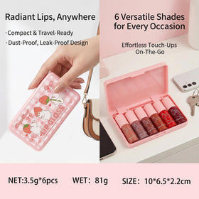 Eakroo glosses inside a purse illustrating on-the-go convenience