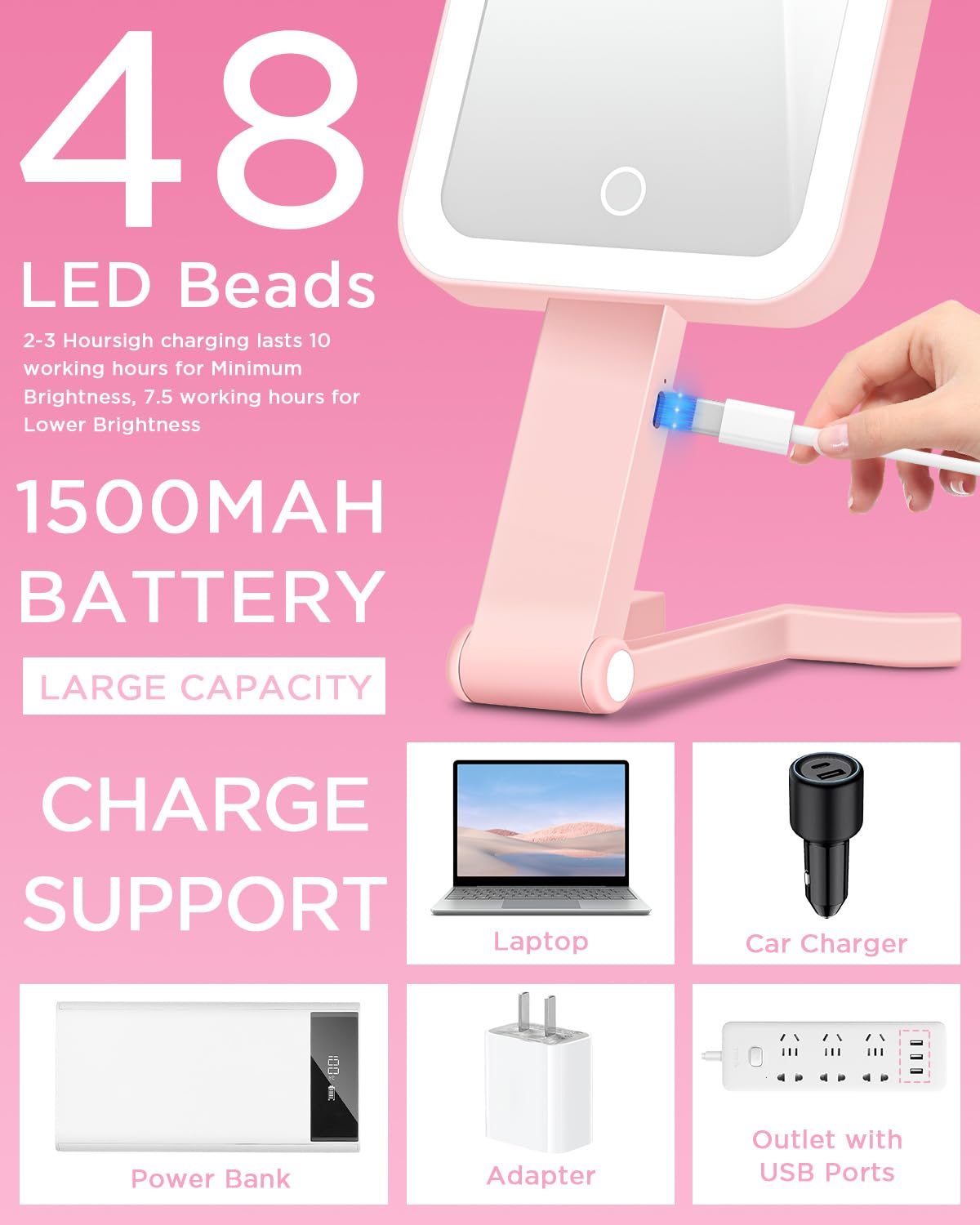 EAONE touch dimming panel showing touch control and smooth brightness adjustment benefit