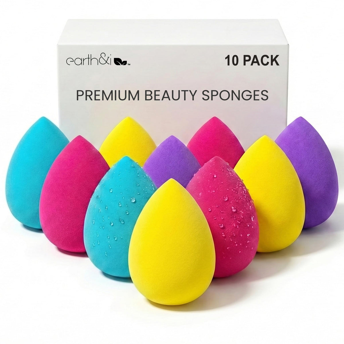 Earth & I front pack showing multicolor sponges for hygienic rotation