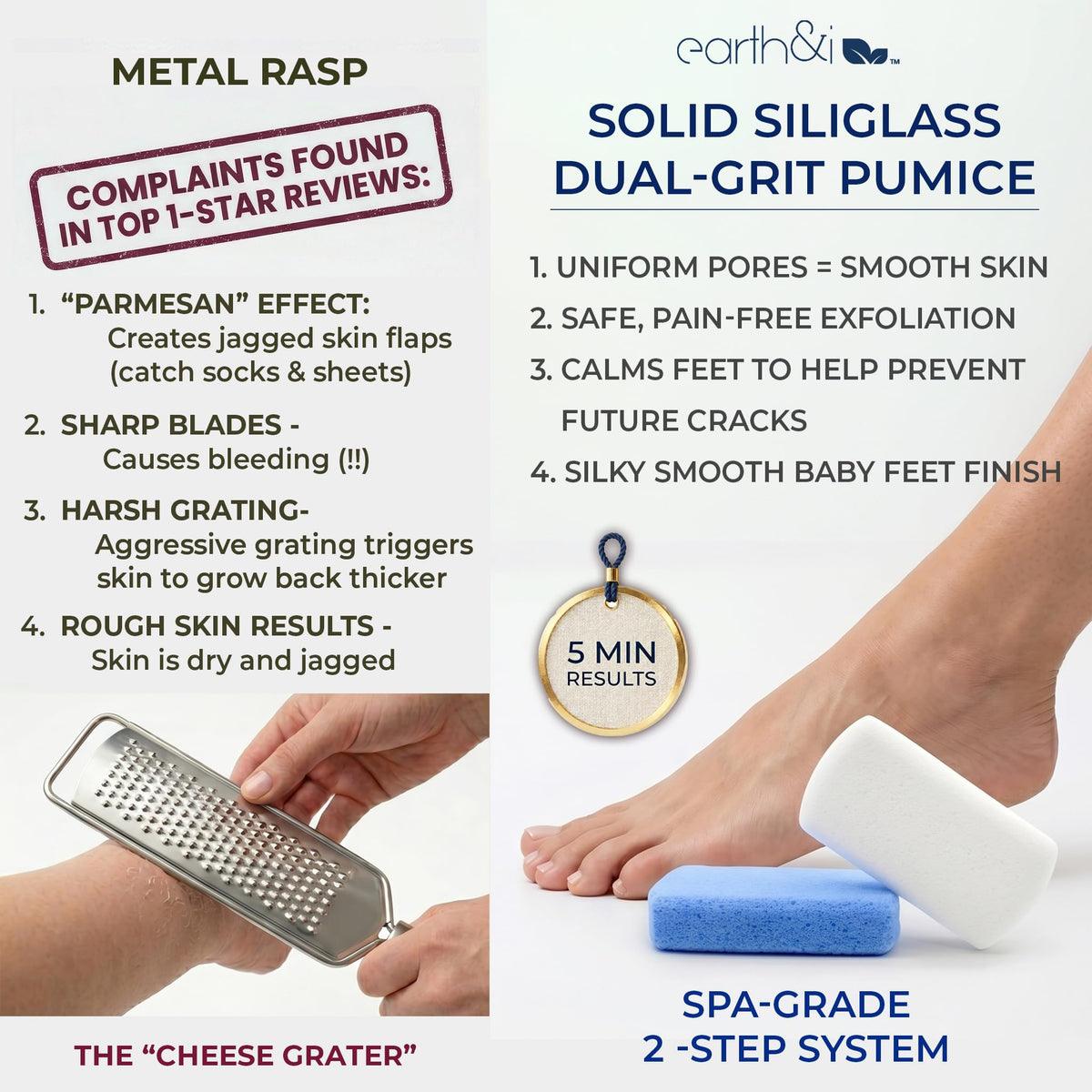 Earth & I coarse and fine stones side-by-side for dual-grit versatility
