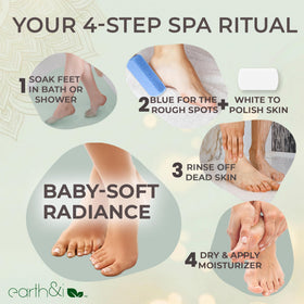 Earth & I pumice stones packed in a gym bag for travel and on-the-go use