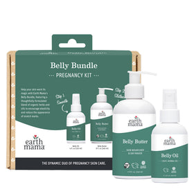 Earth Mama belly bundle front box showing gift-ready packaging and calming design