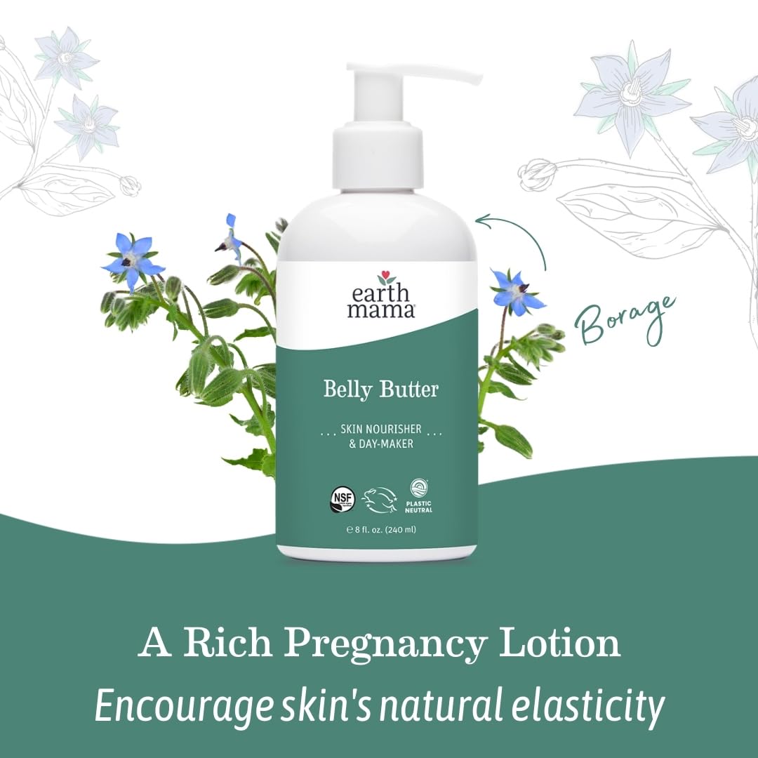 Earth Mama hands massaging cream into skin showing quick absorption