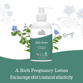 Earth Mama hands massaging cream into skin showing quick absorption