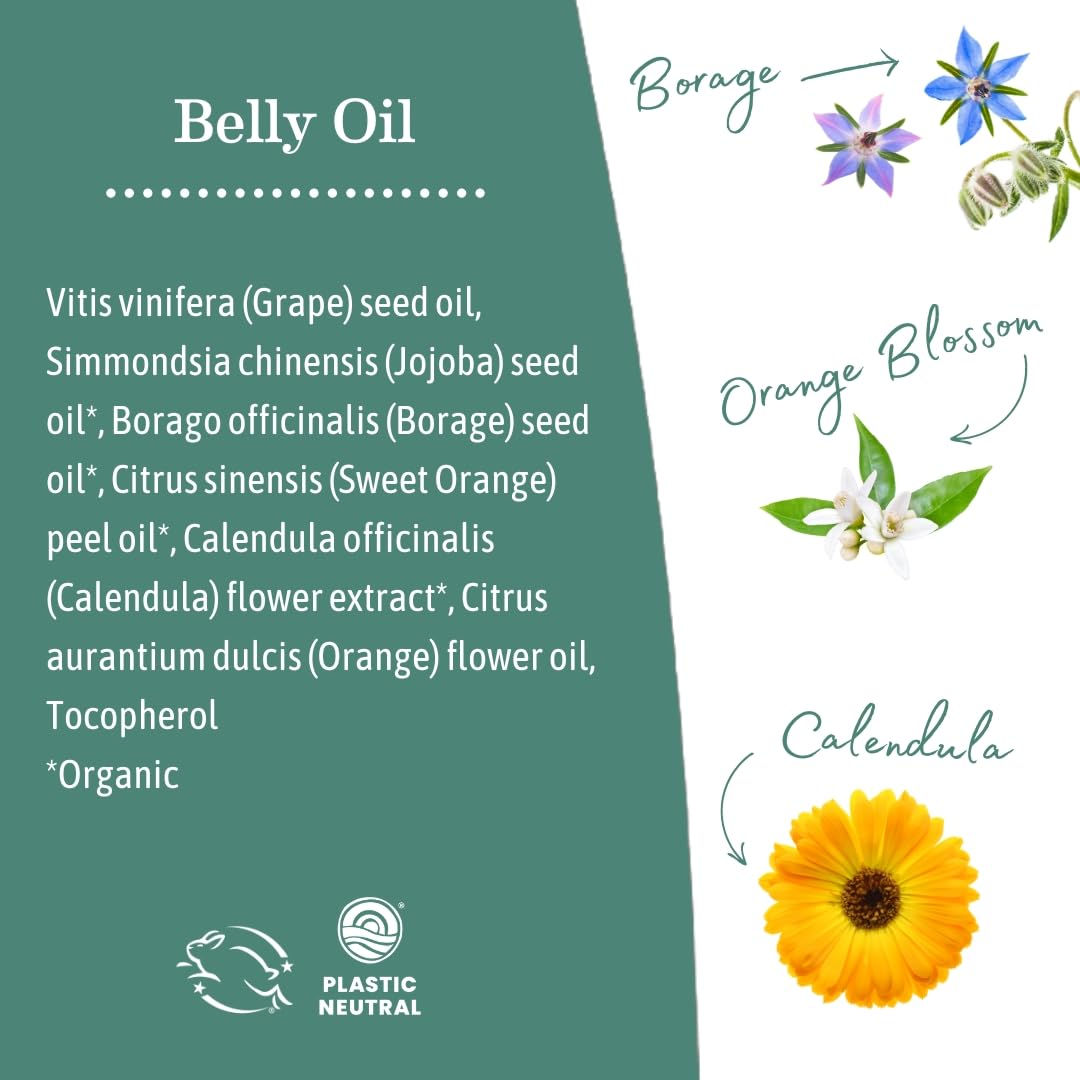 Earth Mama Belly Butter texture swipe demonstrating rich, non-greasy moisturizing feel