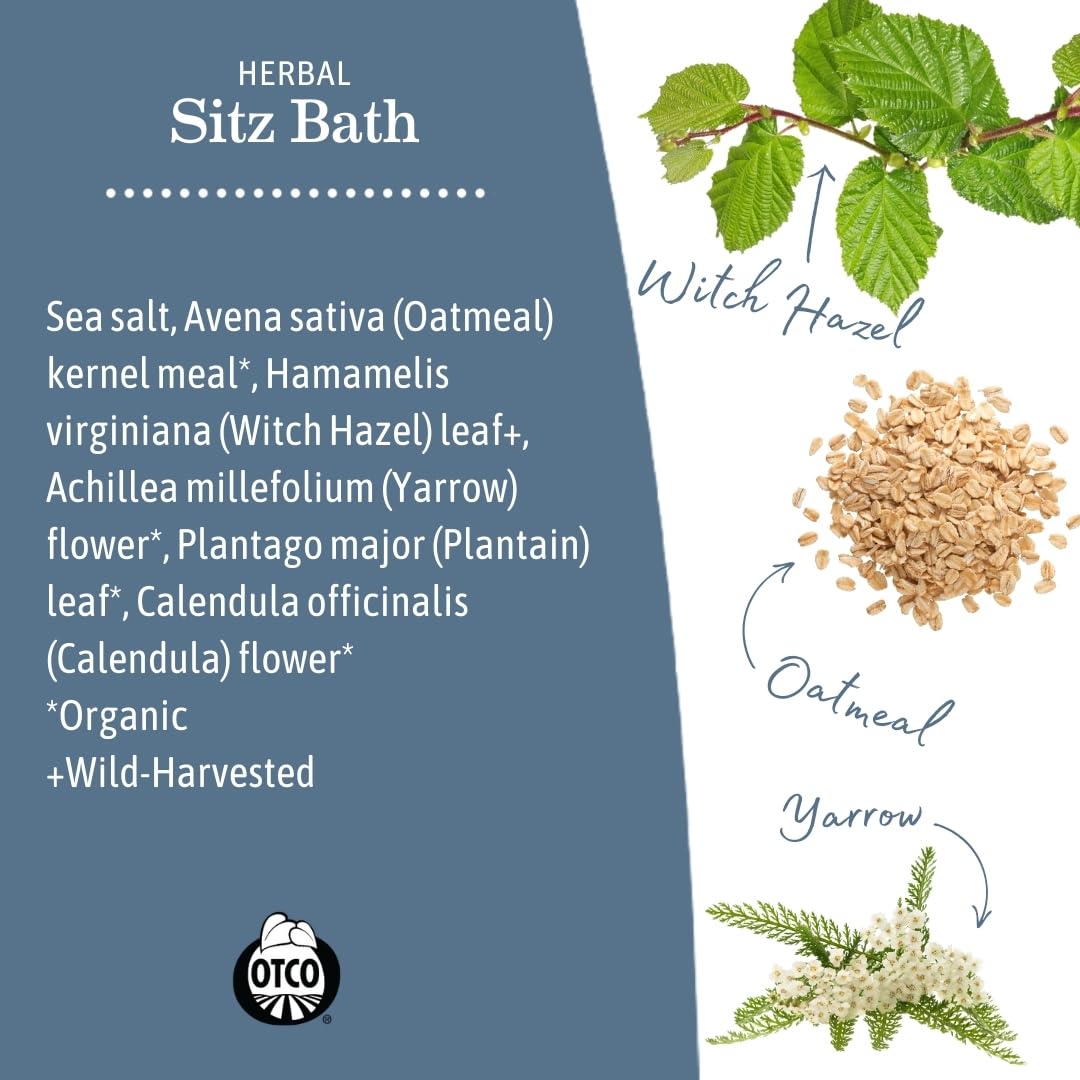 Earth Mama sachet contents spread to show herbal mix and ingredient transparency benefit