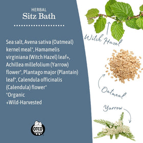 Earth Mama sachet contents spread to show herbal mix and ingredient transparency benefit