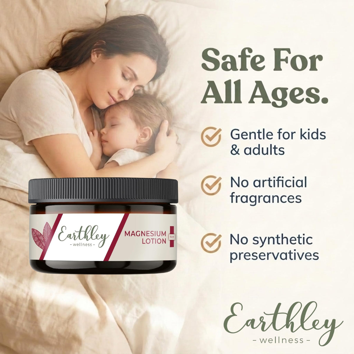 Earthley Wellness ingredient display with mango butter, shea, beeswax, lavender oil