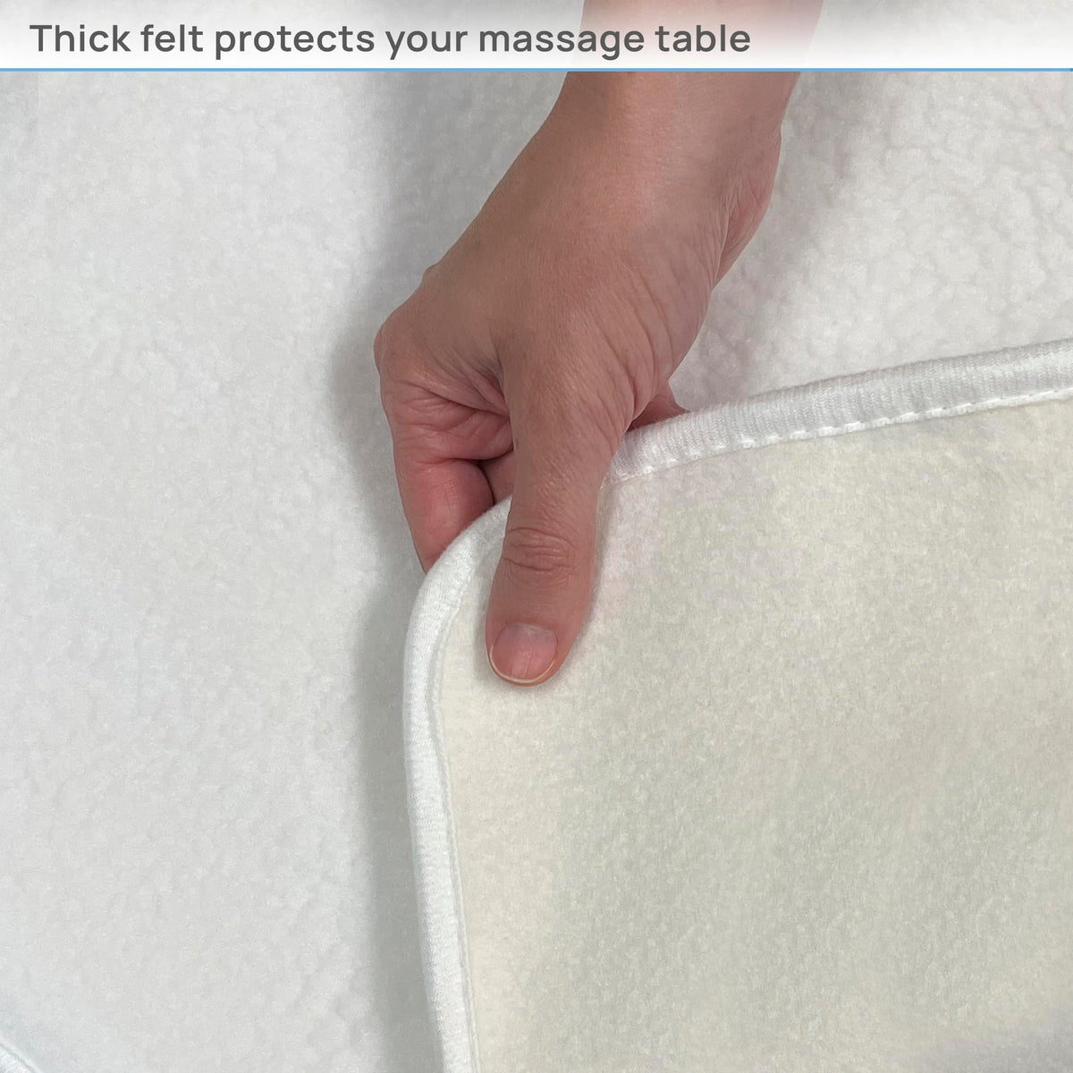 EarthLite full massage table installed with pad showing even heat coverage