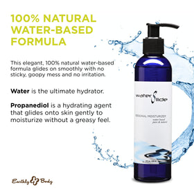 Earthly Body clear gel texture close-up, smooth glide visual