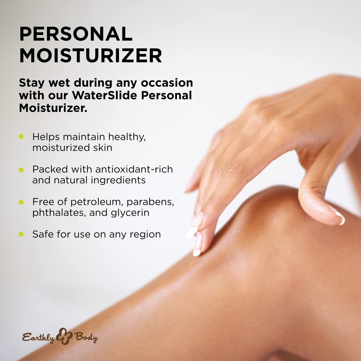 Earthly Body pump dispenser demonstrating easy controlled application