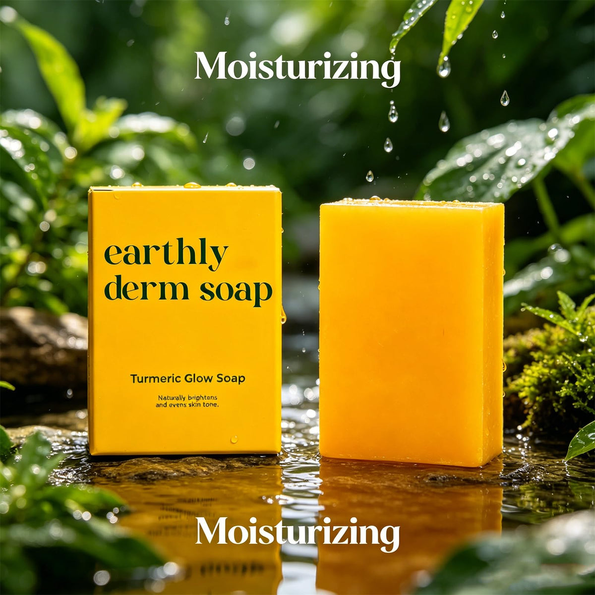 Earthly Derm close-up lather demonstrating creamy foam for gentle cleansing