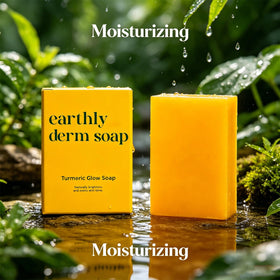 Earthly Derm close-up lather demonstrating creamy foam for gentle cleansing