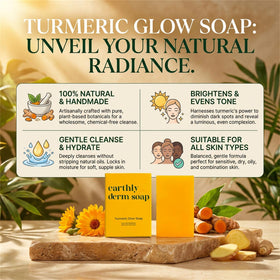 Earthly Derm soap lather in hand demonstrating rich foam and easy face and body use