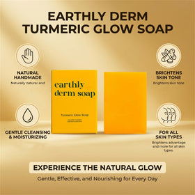 Earthly Derm packaging label close-up showing product name and gentle formula benefits
