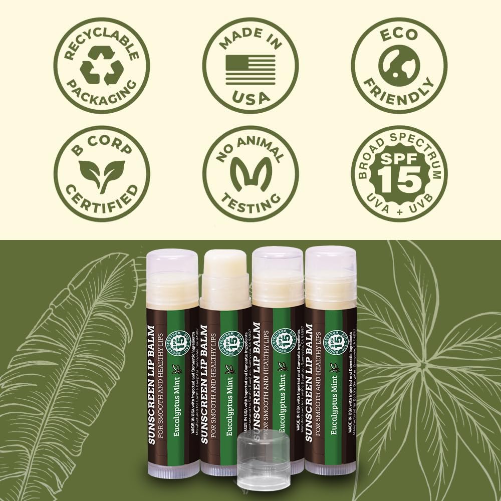 Earth's Daughter applying balm to lips demonstrating soothing and sun defense