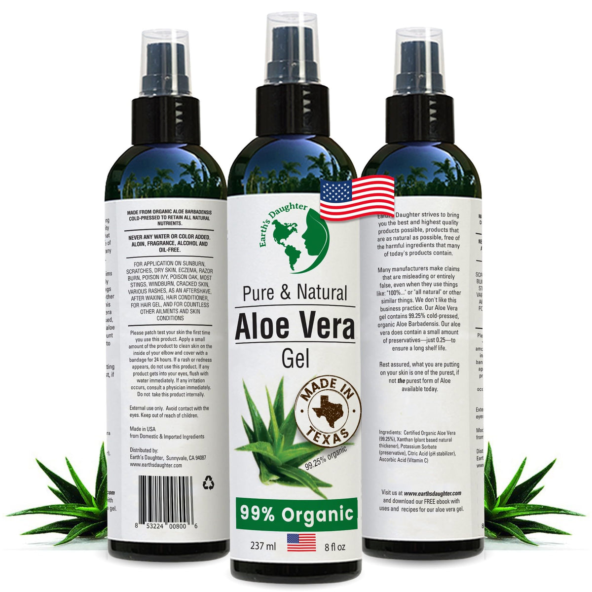 Earth's Daughter front packaging showing clean label and 8 oz size for clear benefit