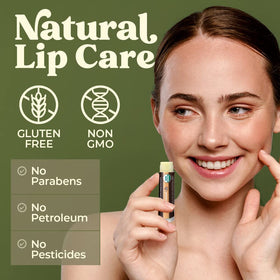 Earth's Daughter open lip balm tube texture close-up for smooth glide