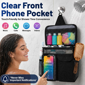 EaseGave interior with full-size bottles secured by elastic straps, spill prevention