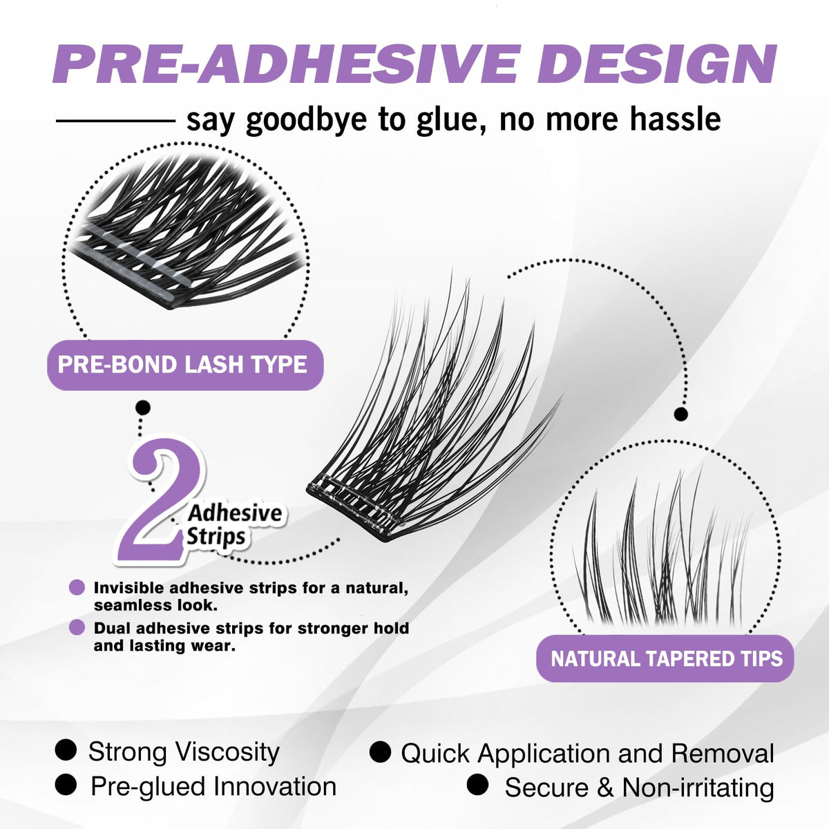 EASITENSION adhesive strip detail highlighting strong double-glue hold