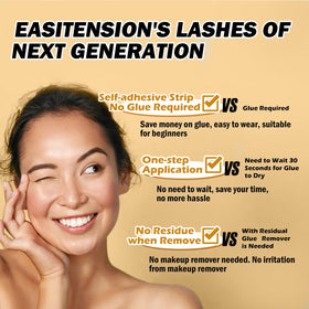 EASITENSION assortment of cluster lengths for customizable lash styling