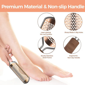 Easkep close-up of laser-cut holes revealing clog-resistant surface and cleaner scrapes