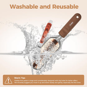 Easkep rinsing under tap showing easy cleaning and long-lasting hygiene