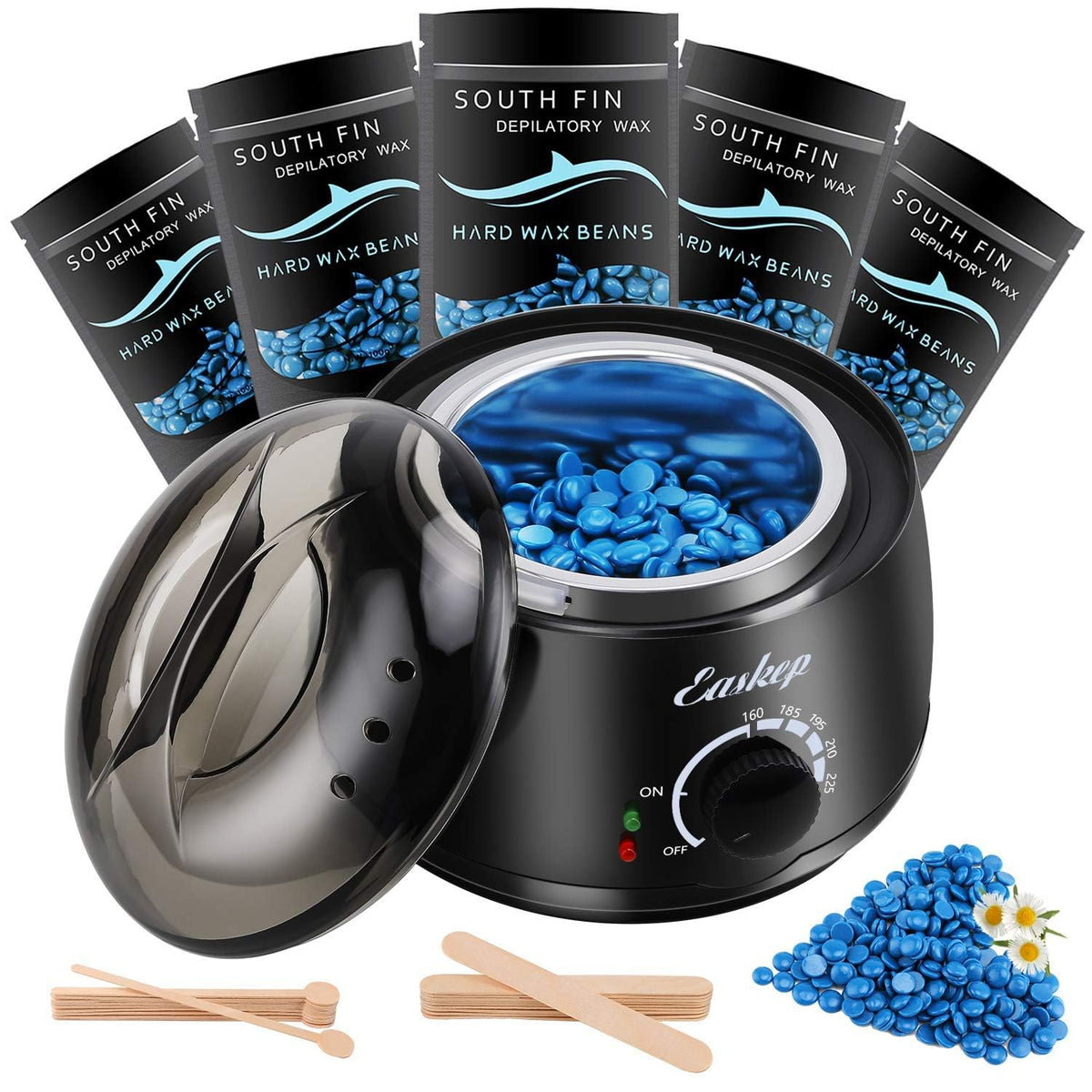 Easkep wax warmer front view showing compact design and included lid benefit convenience