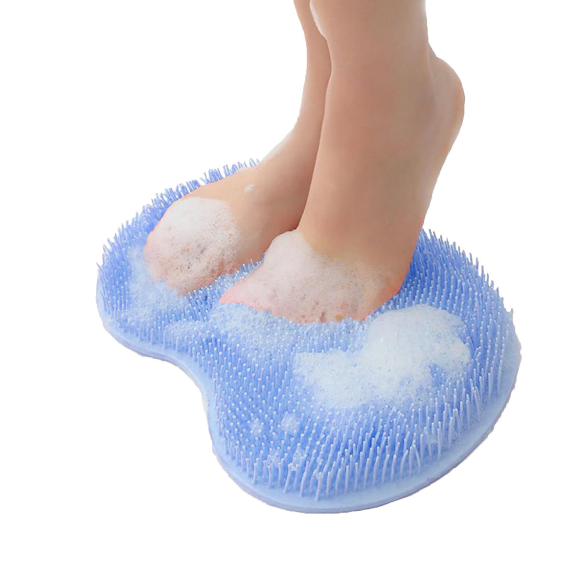 Easkite front view of blue wall-mounted scrubber showing whole surface and bristles for effortless cleaning