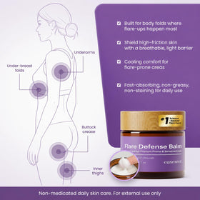 Easment label close-up showing Microsilver BG and zinc oxide benefits