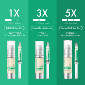 EASYDEW ampoule beside white truffle and lupine suggesting natural extracts