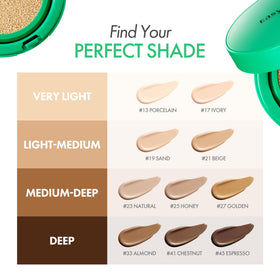 EASYDEW application on model cheek showing smooth coverage and natural glow