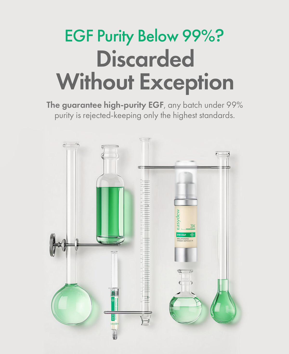 EASYDEW ingredient display with white truffle and lupine highlighting brightening support