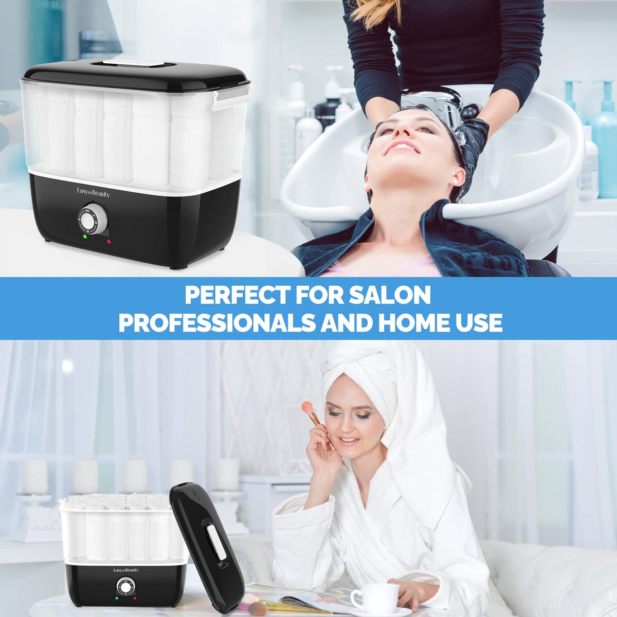 EASYINBEAUTY towel warmer in salon environment improving workflow