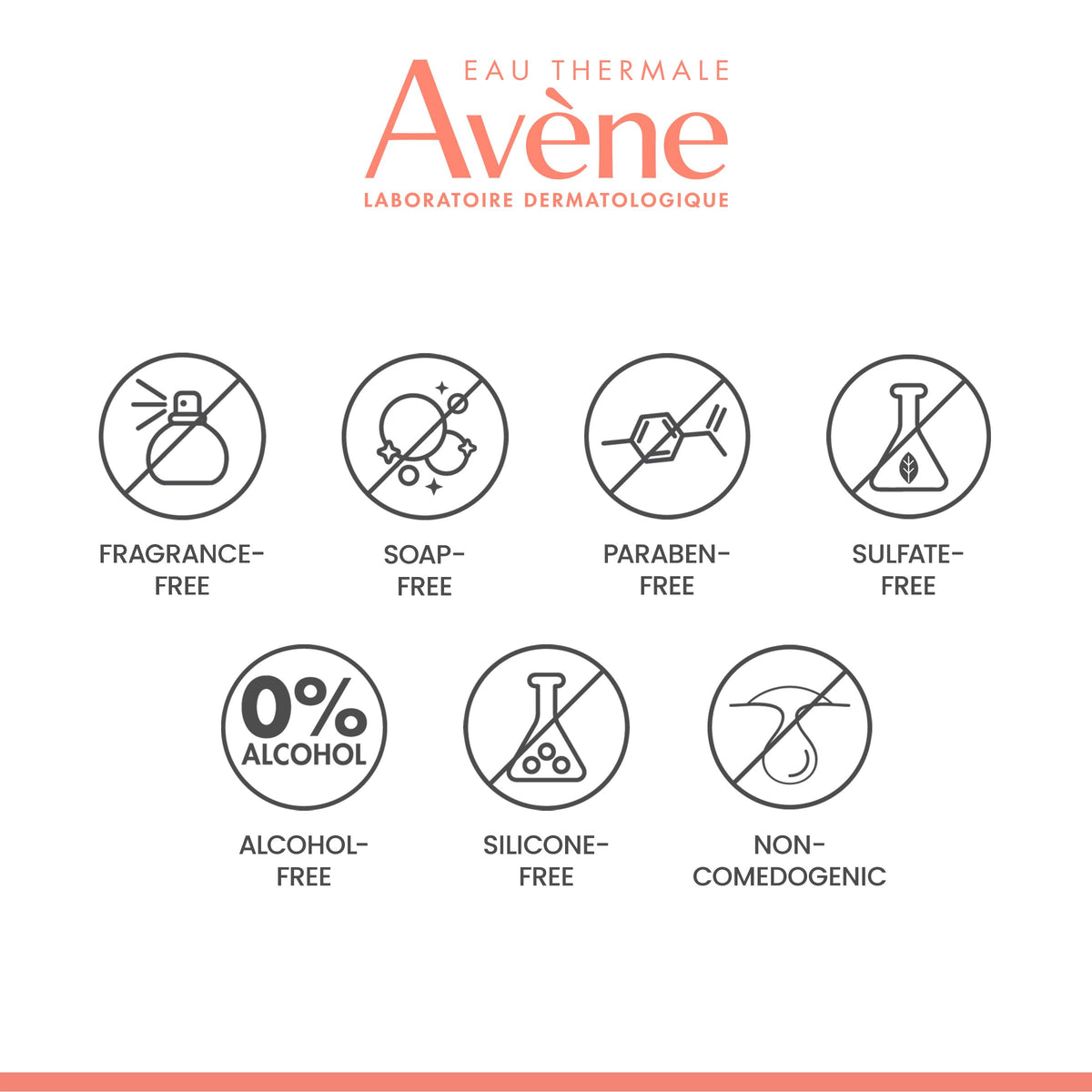 Eau Thermale Avène ingredients label close-up highlighting soothing components