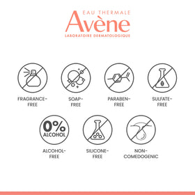Eau Thermale Avène ingredients label close-up highlighting soothing components