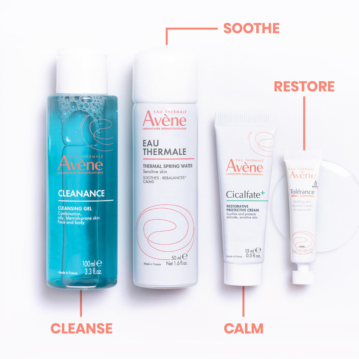 Eau Thermale Avène thermal spring water mist applied on face for soothing relief