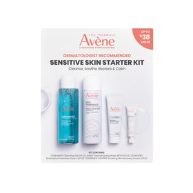 Eau Thermale Avène starter kit box front showing contents and calm benefits