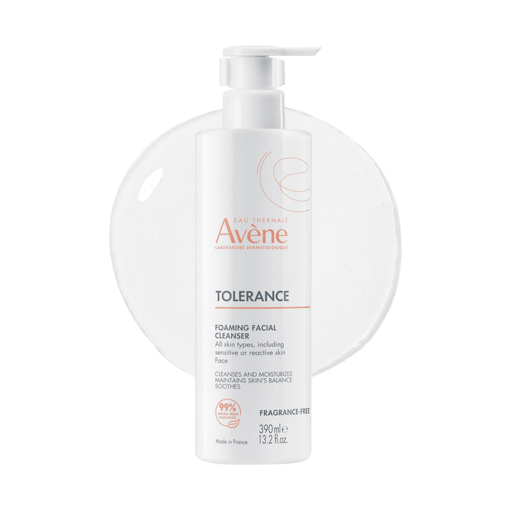 Eau Thermale Avène front packaging showing gentle foaming cleanser benefits