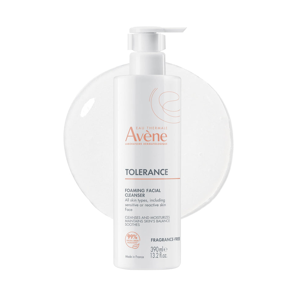 Eau Thermale Avène front packaging showing gentle foaming cleanser benefits