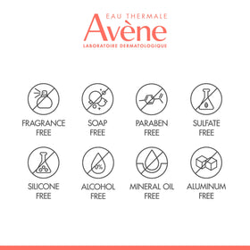 Eau Thermale Avène applied to scalp showing calming, gentle scalp cleansing