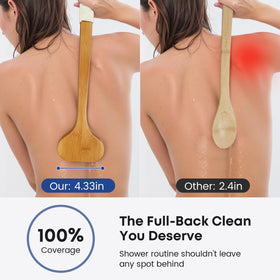 eaxun curved handle held in hand demonstrating reach and reduced shoulder strain