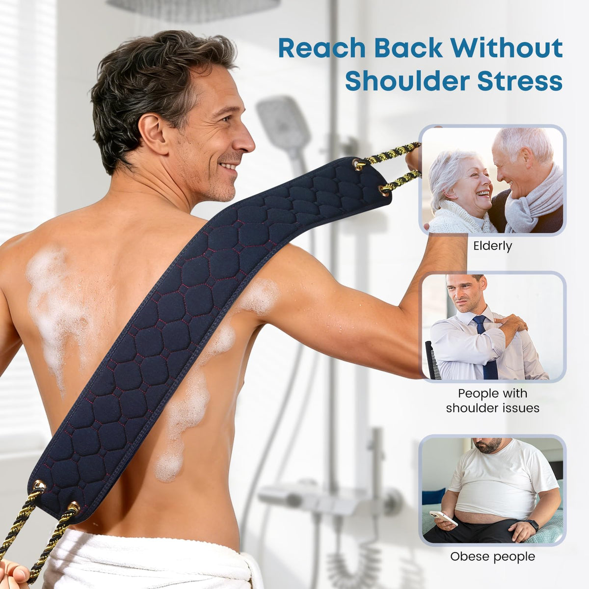 eaxun handle detail highlighting split-structure design and secure grip for easier scrubbing