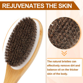 eaxun natural bristles detail showing texture for effective exfoliation and cleansing