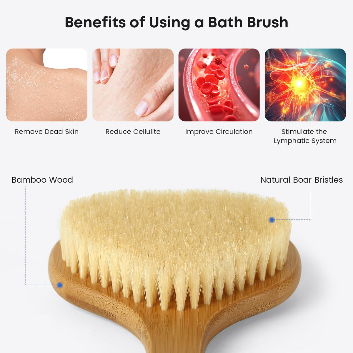 eaxun scrubber beside ruler showing 17.3-inch scale for full-back coverage